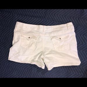 La Blues White Jean Shorts